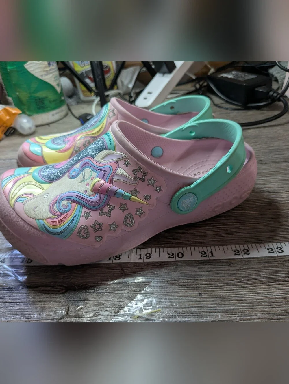 Crocs Unicorn Pink‎ Clogs Girls Size 3